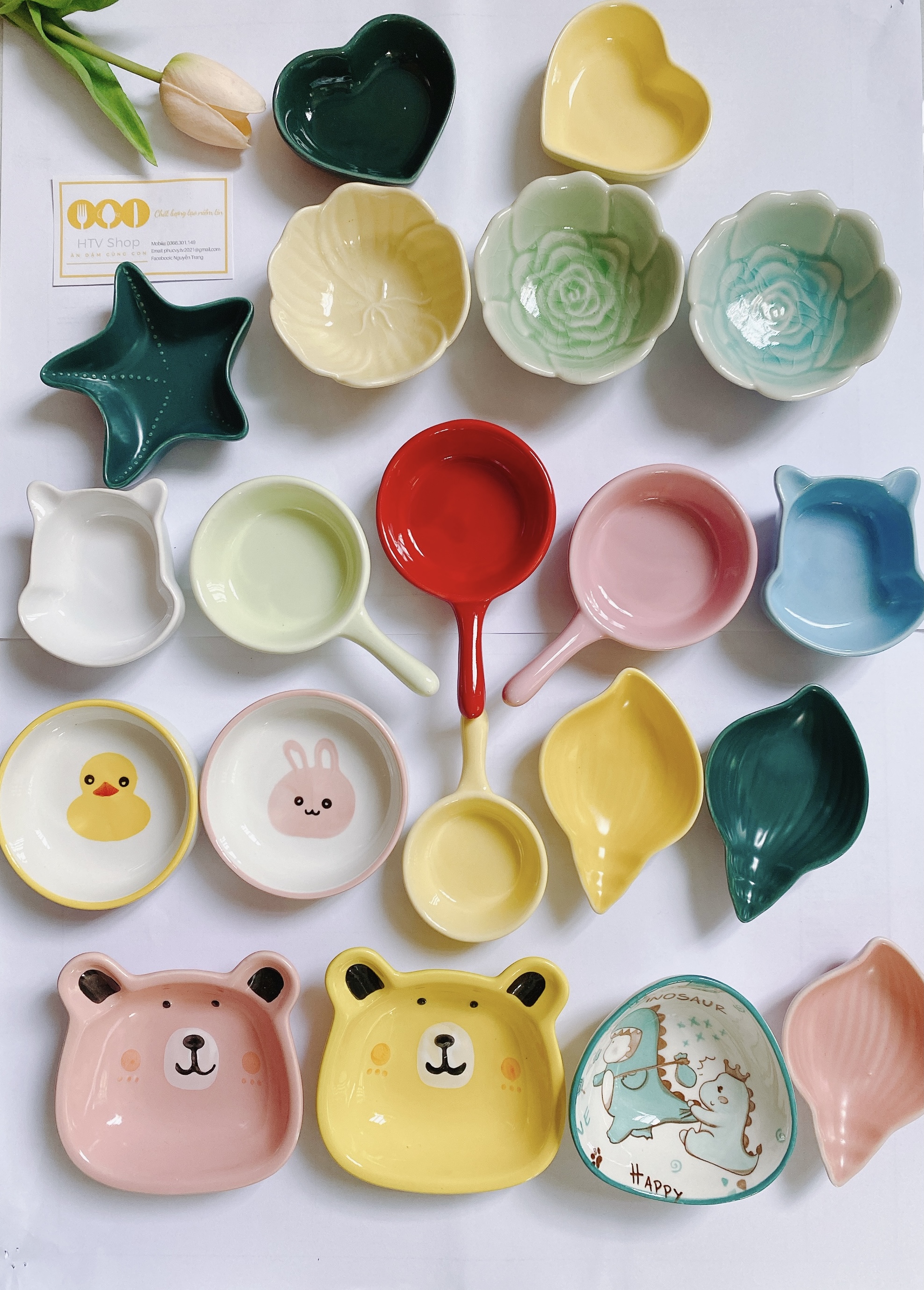 Bát sứ ăn dặm/ Bát nước chấm/ Bát decor gốm sứ nhiều hình dạng, màu sắc hoạ tiết cỡ nhỏ