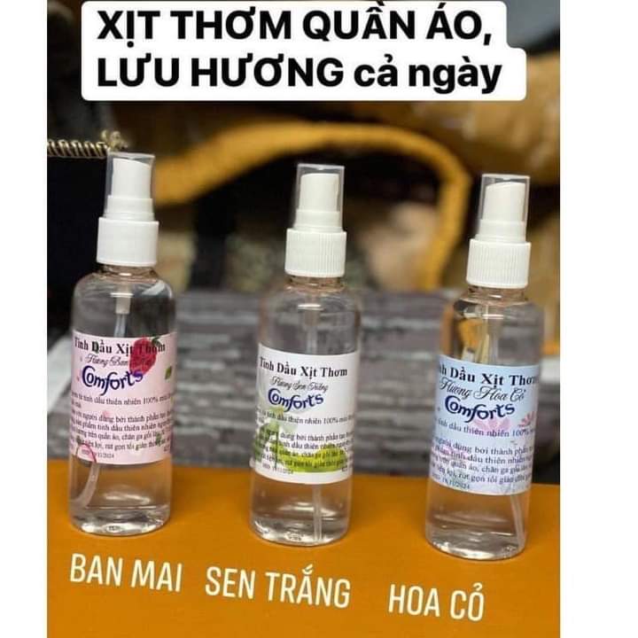 (Rẻ vô địch)Combo 3 chai tinh dầu xịt thơm quần áo chuẩn mùi Comfor