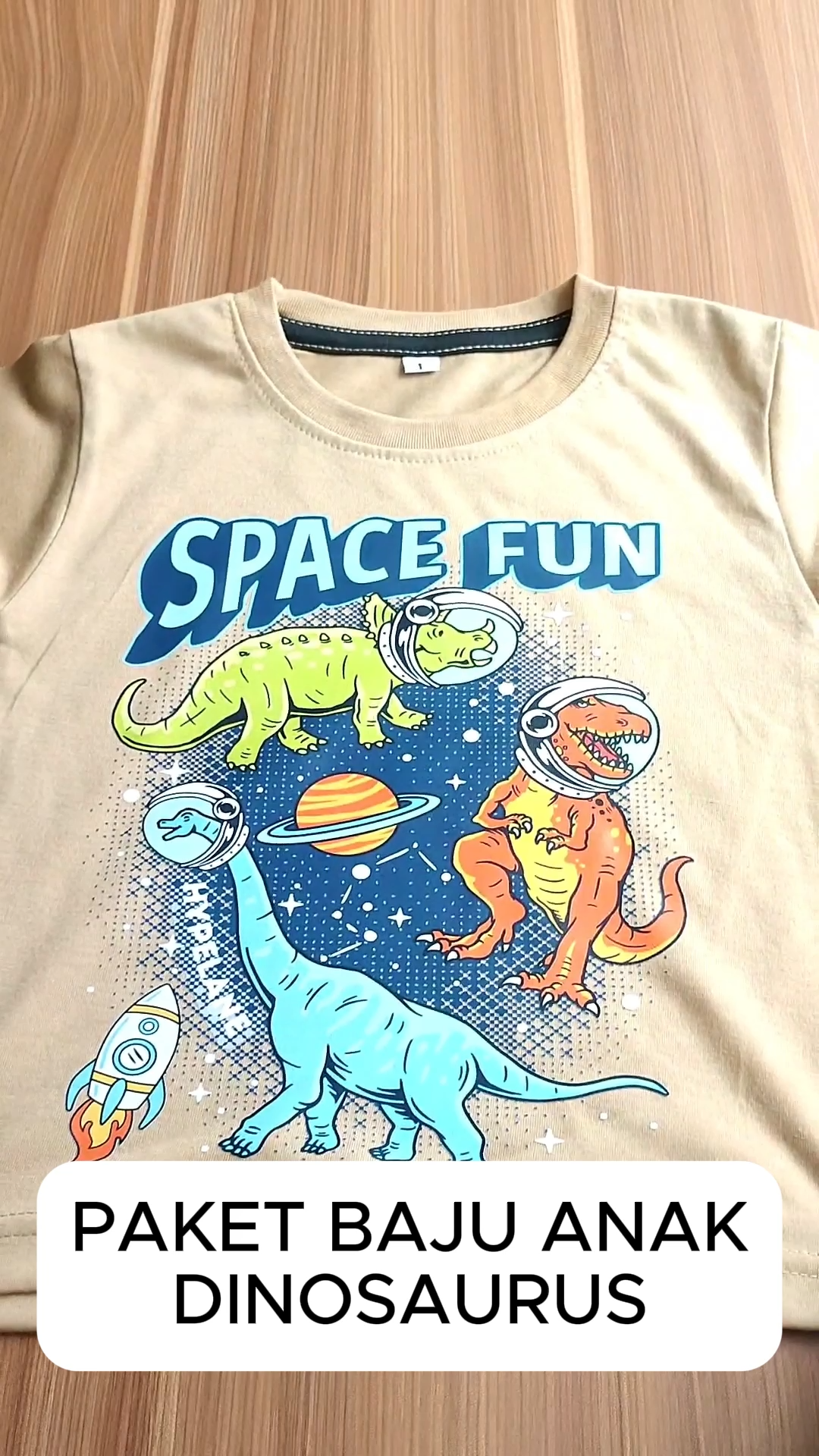 Paket Usaha Hemat Baju Kaos Setelan Anak Laki Laki Karakter Dinosaurus Umur 1 - 10 Tahun - Hypelane