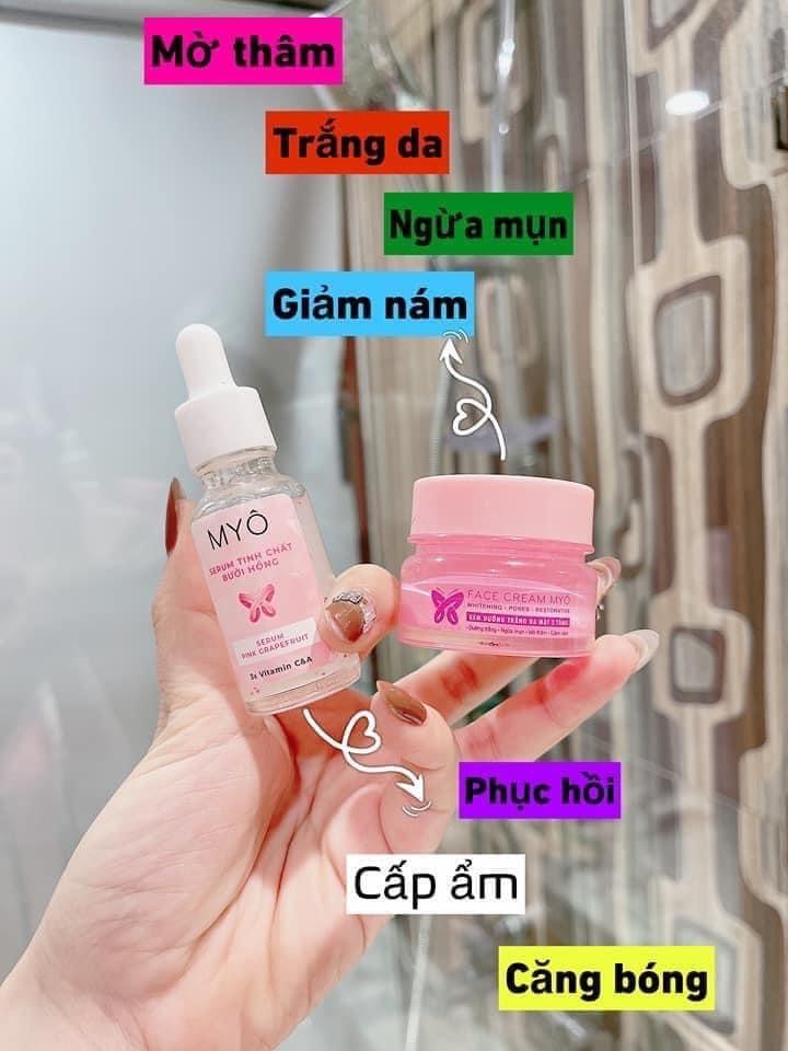 Face 2 tầng & serum tinh chất bưởi hồng myô