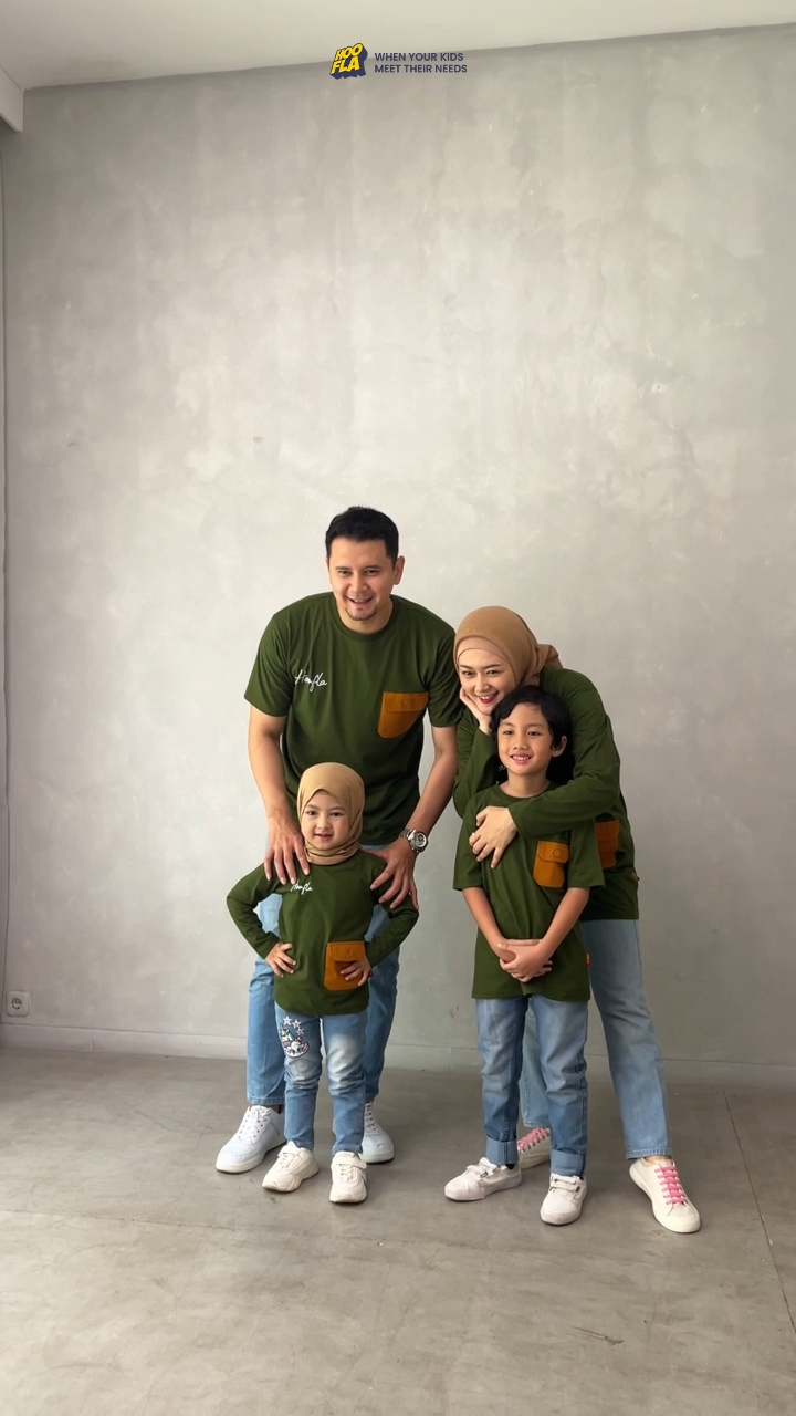 Hoofla Lukita Baju Kaos Couple Keluarga Ayah Ibu Anak Army