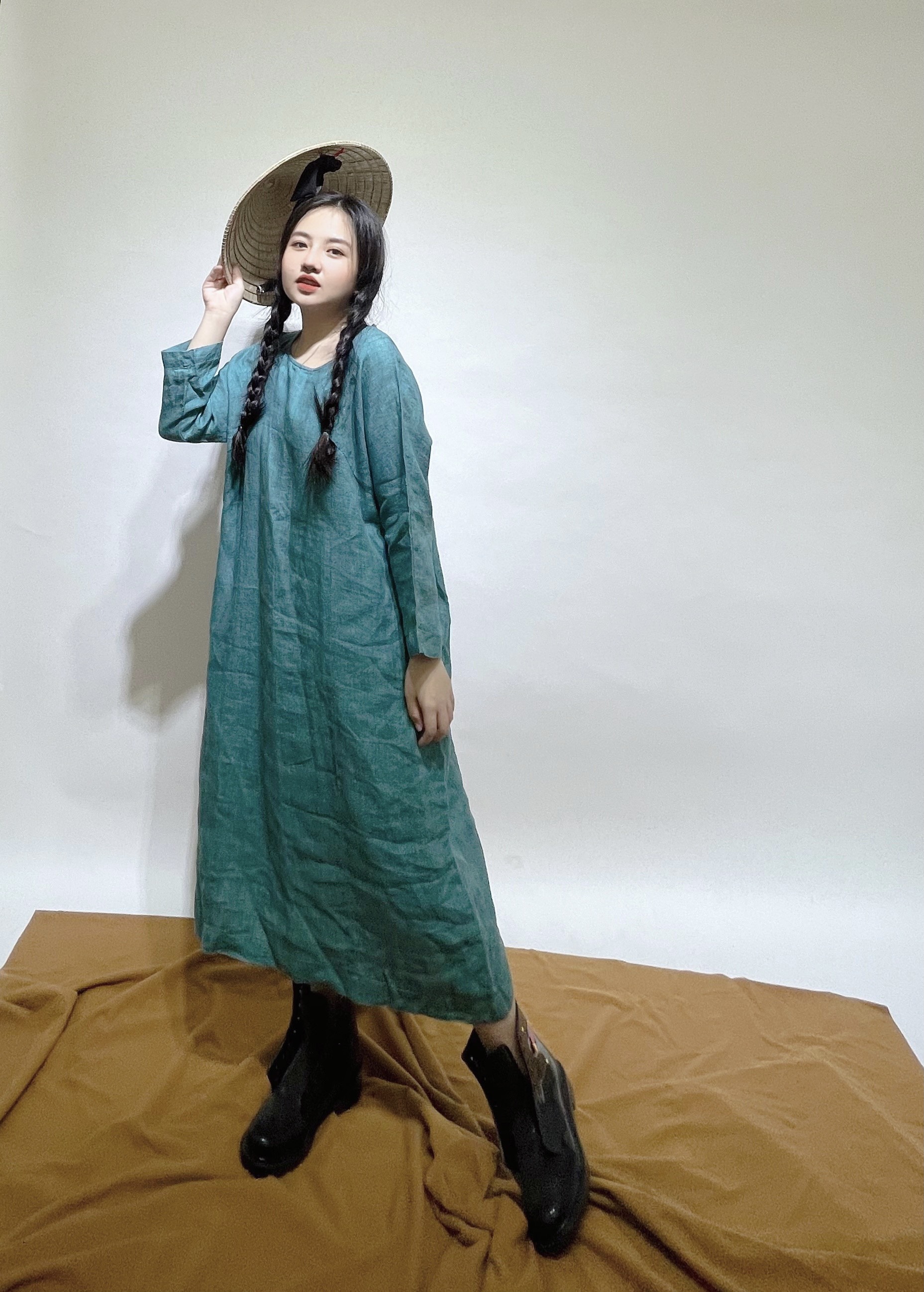 Đầm linen 2hand