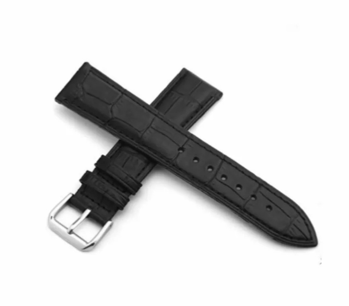 Dây đồng hồ da bò kèm khóa gài thép không gỉ 316L nhiều size 18-20-22