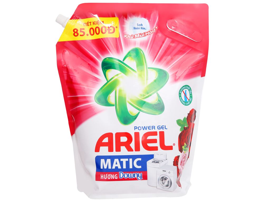 Nước giặt Ariel Matic khử mùi hôi hương Downy túi 3.1 lít