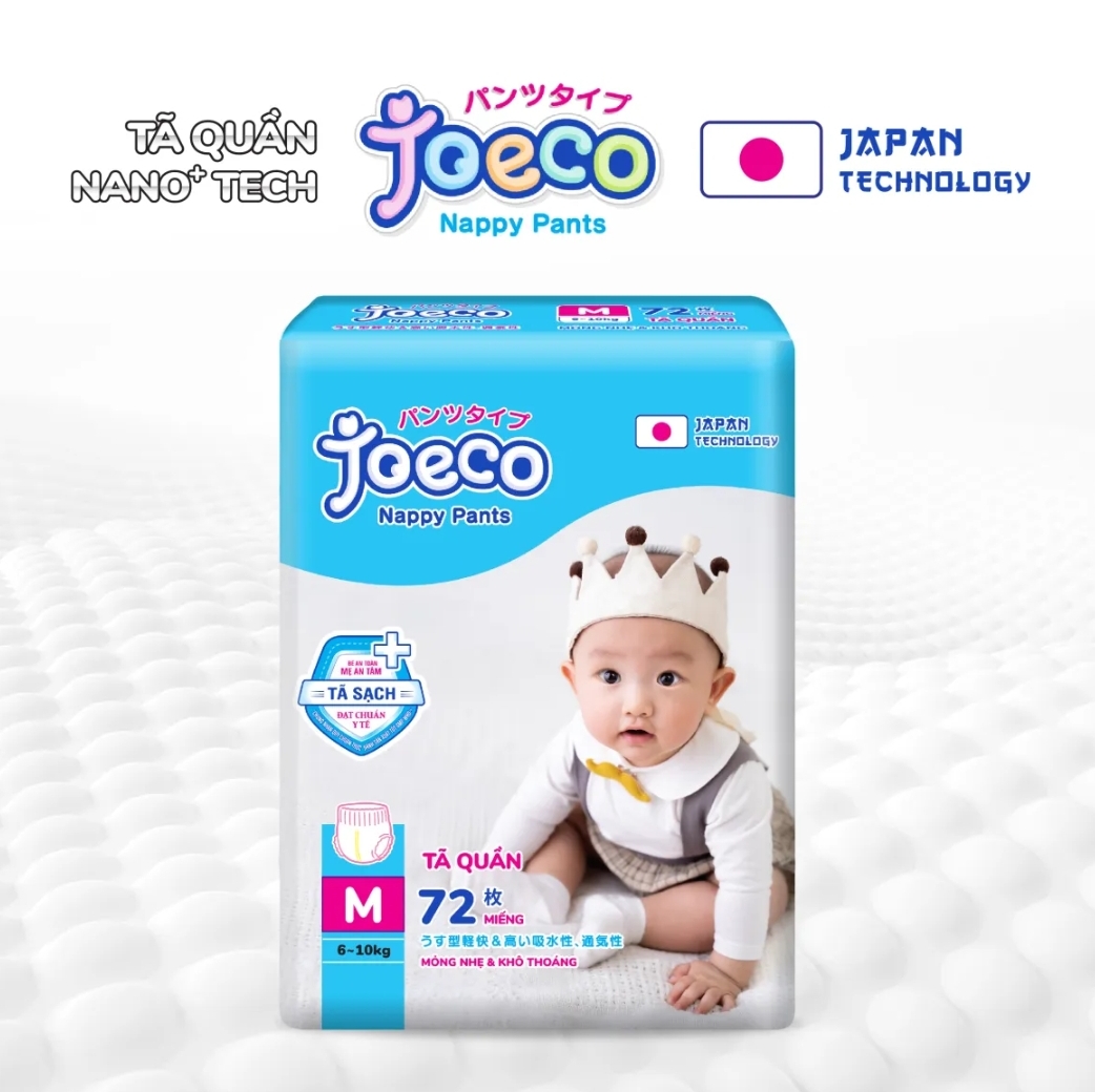 Tã quần JoeCo công nghệ Nhật size M72 L66 XL60 XXL54