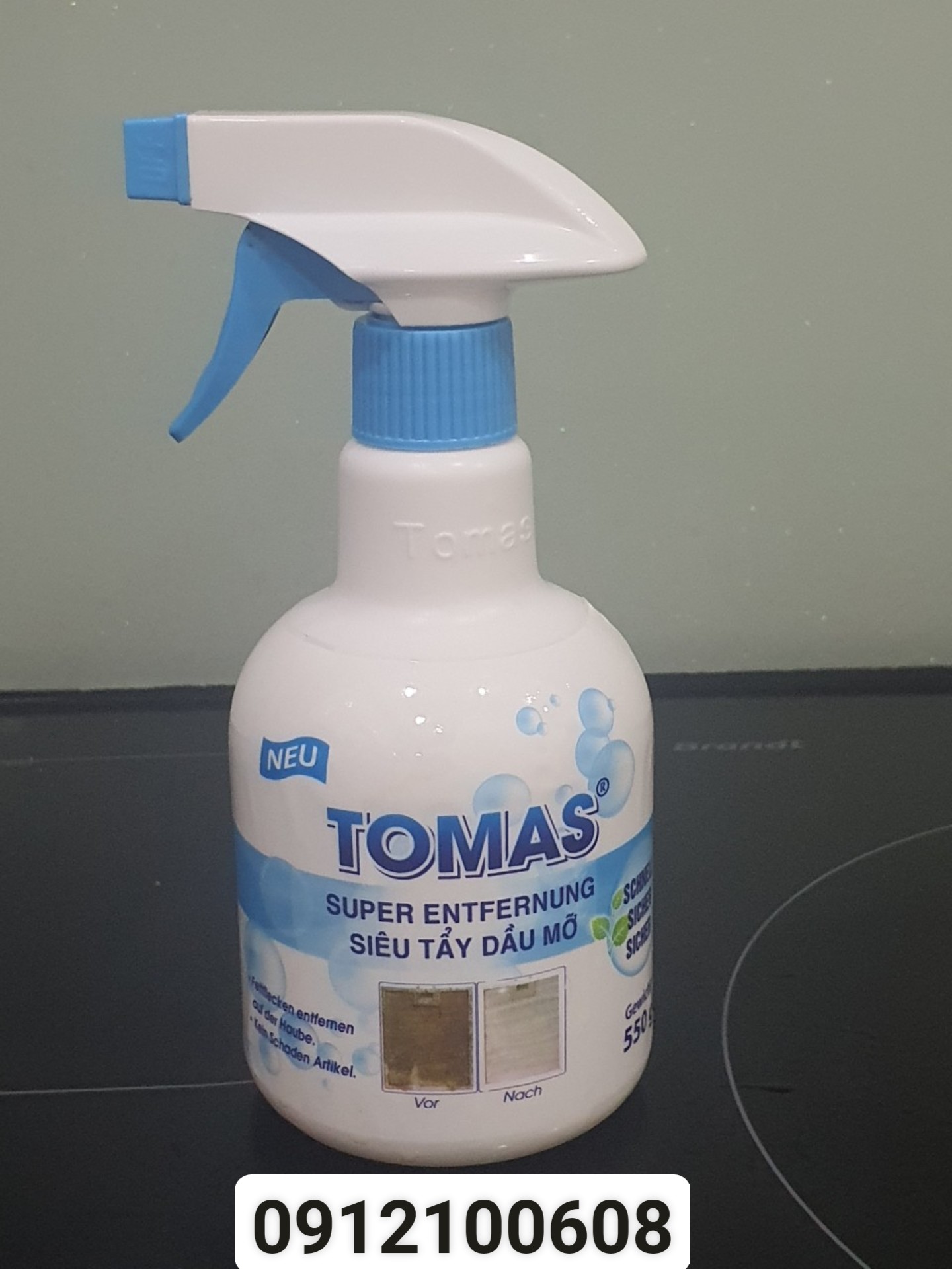Siêu tẩy dầu mỡ 550g tomas