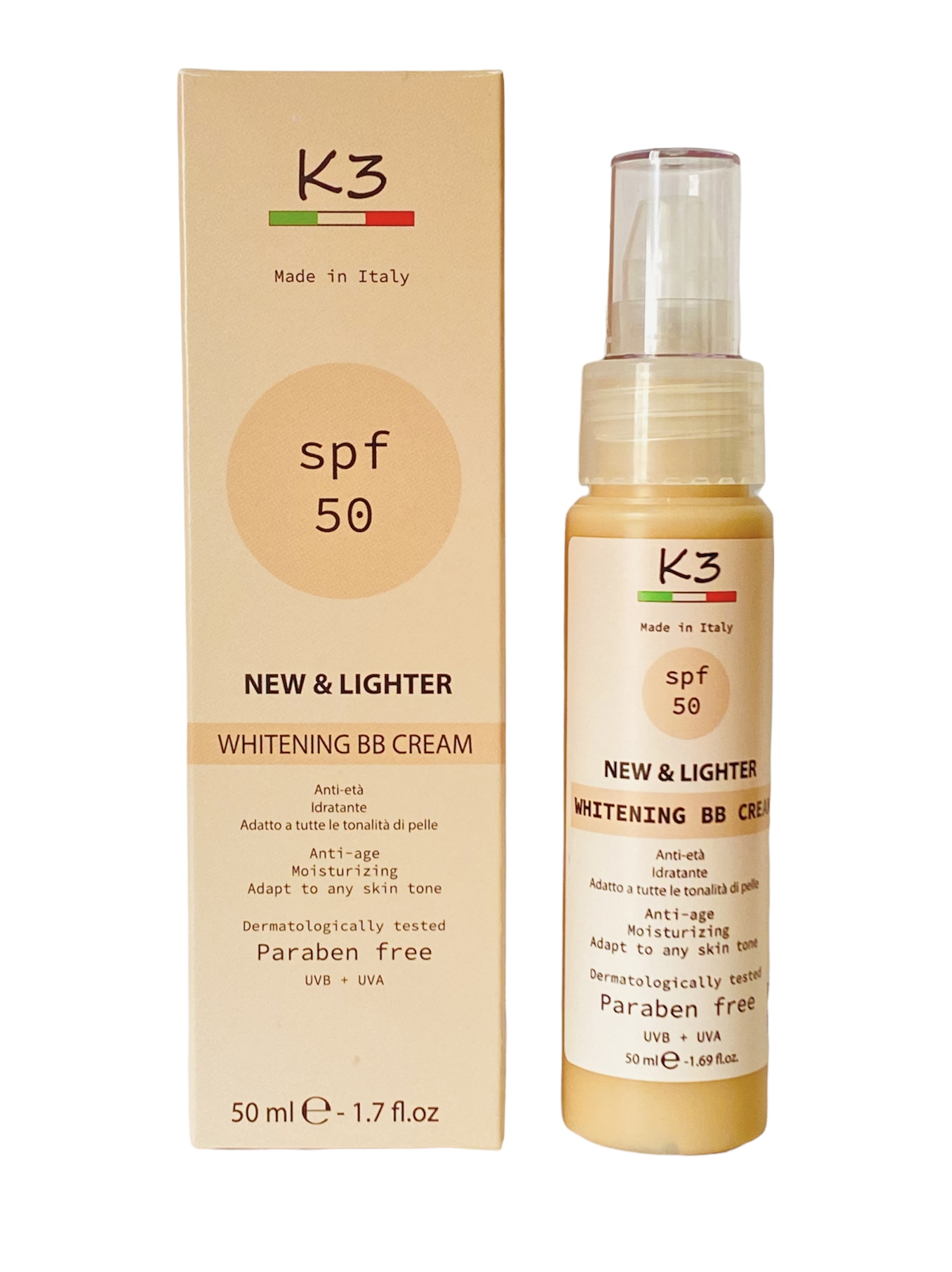 Kem chống nắng k3 whitening bb cream spf50