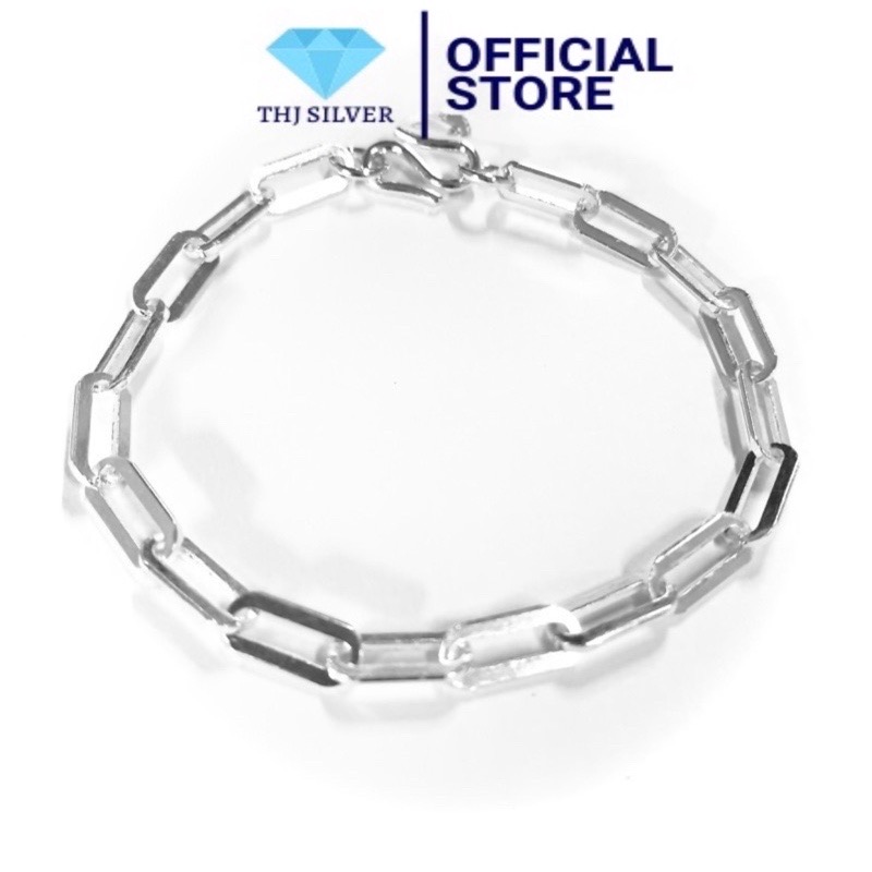 Lắc tay xích bạc ta mềm mại bóng đẹp chuẩn bạc ta - thj sliver