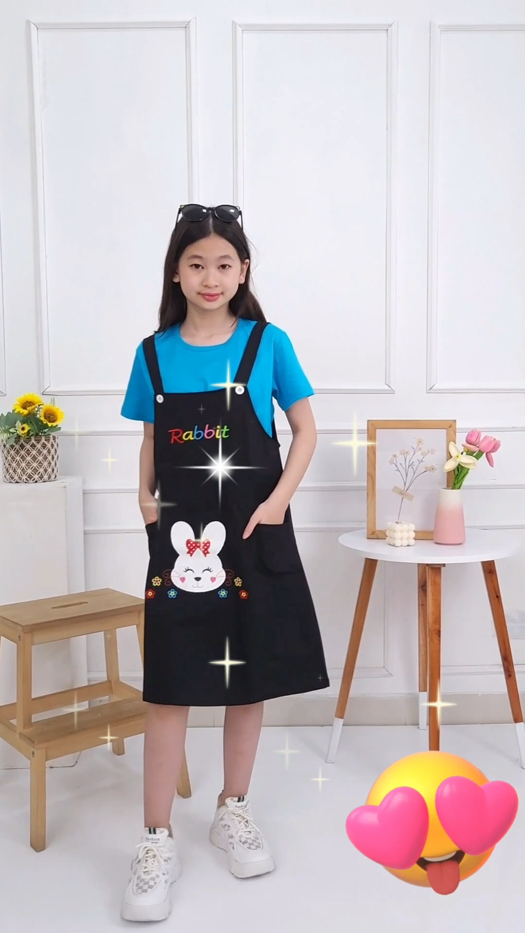 Baju Pakaian Anak Cewek Perempuan Dress Kaos Katun Usia Remaja Tanggung Umur 9 10 Tahun