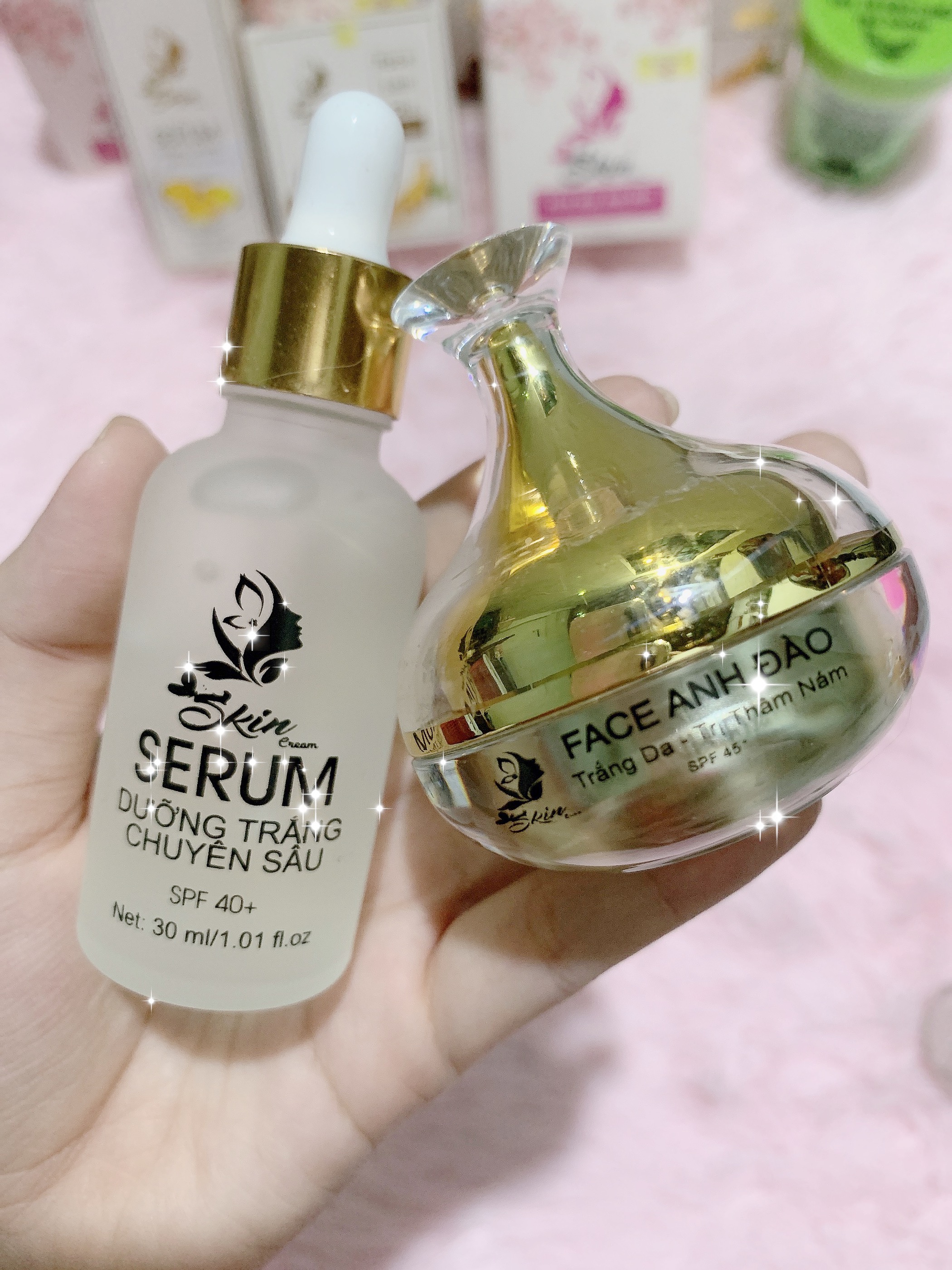 Combo serum + face anh đào