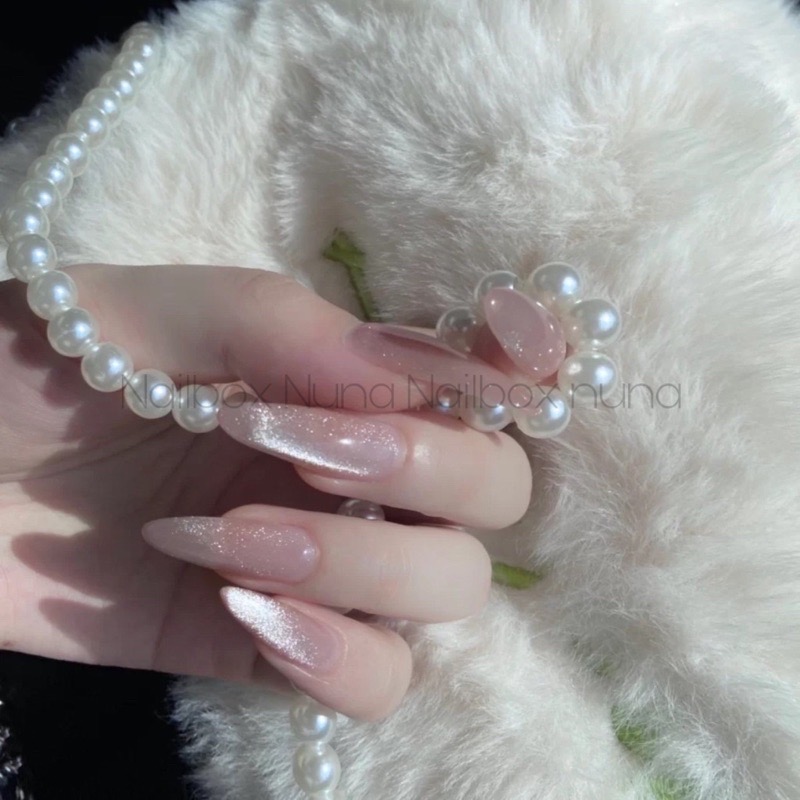 Nailbox mắt mèo hồng thạch anh full