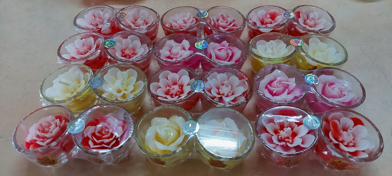 Đèn cầy ly cúng T01 sáp bơ cháy liên tục 10 tiếng