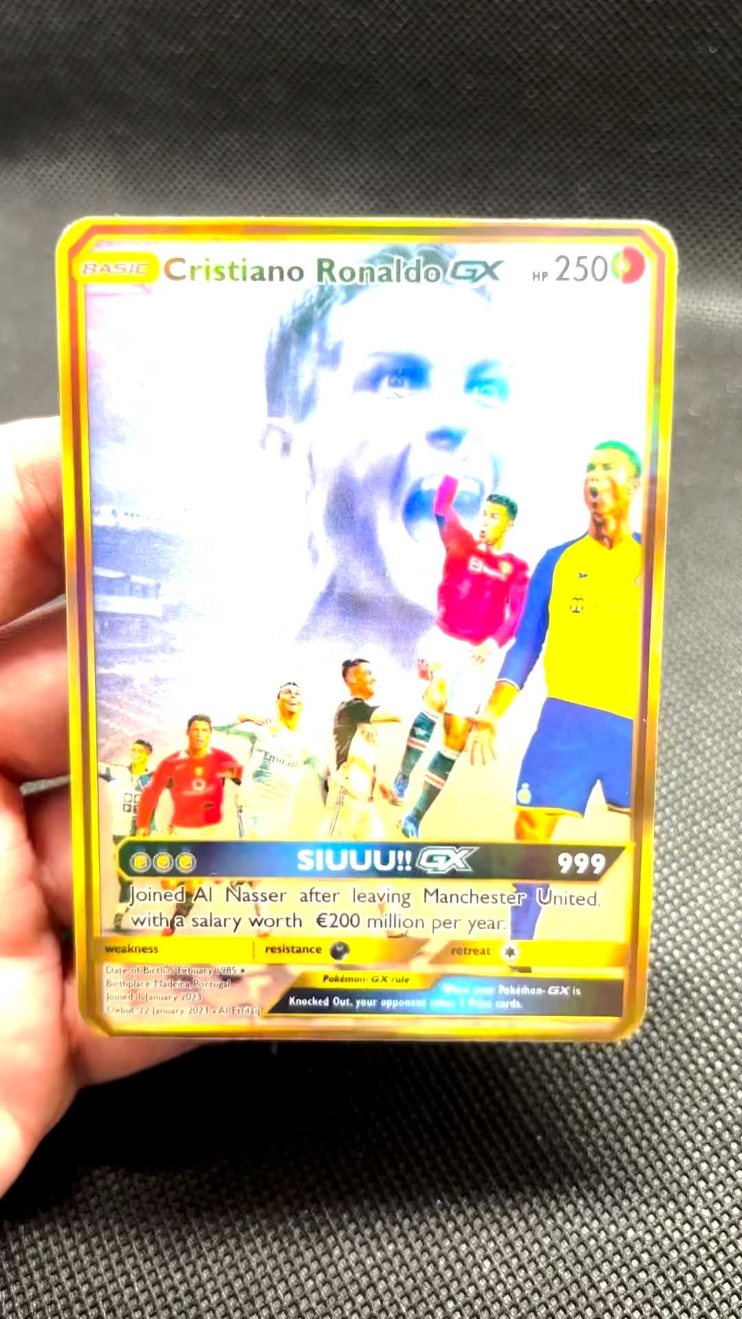 ronaldo pokemon card 1137 Cristiano Ronaldo pokemon card