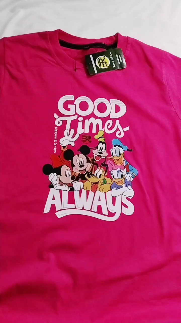 baju kaos distro anak Disney Mickey mouse baru merah/Kaos Mickey Anak Cewe 1 sampai 10 Tahun