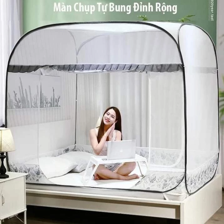 MÀN CHỤP TỰ BUNG LOẠI LỚN NHẤT 1.7M×2M×2.2M CHỐNG MUỖI VÀ CÔN TRÙNG