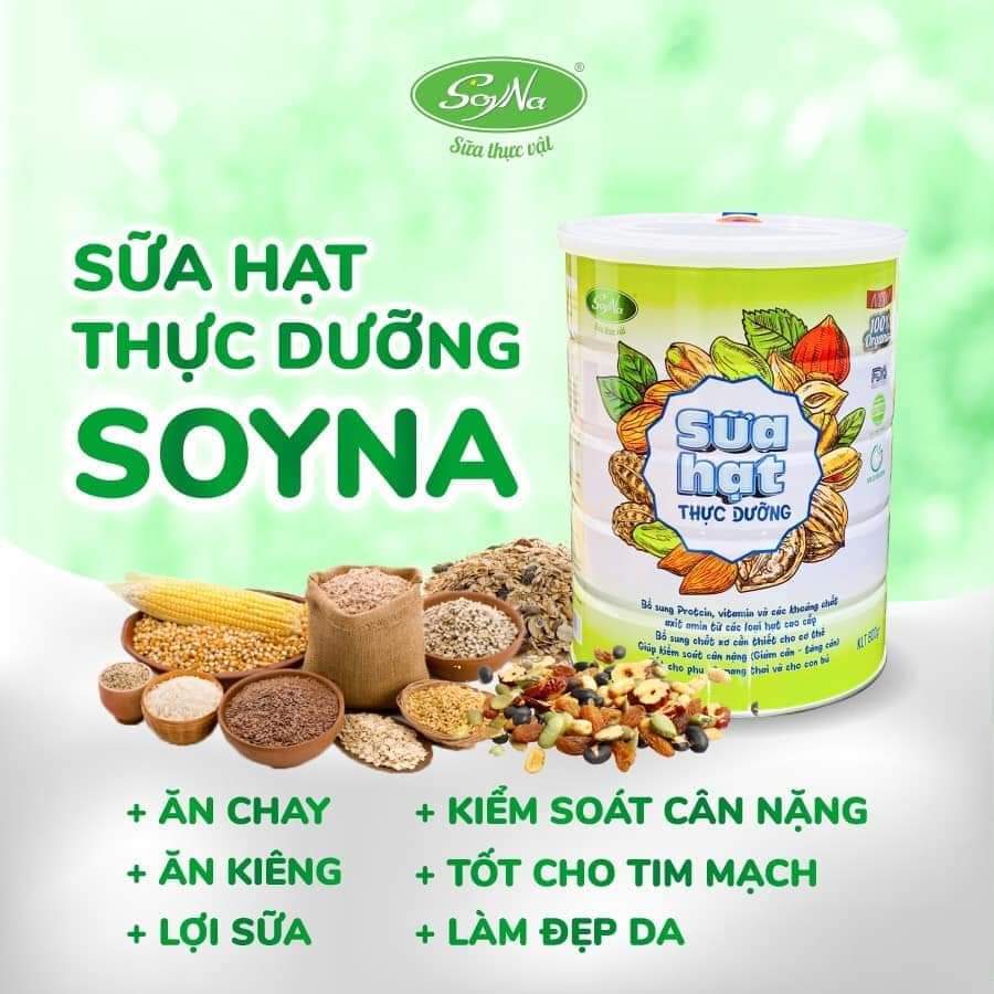 Sữa hạt thực dưỡng Soyna 800gr