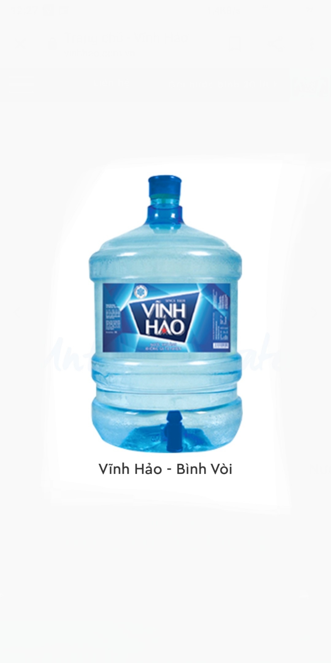 Nước Vihawa 20 lit
Nước khoáng Vĩnh hảo 20 lit
Nước tinh khiết 0-we
Nước bình 20 lit hoàng gia