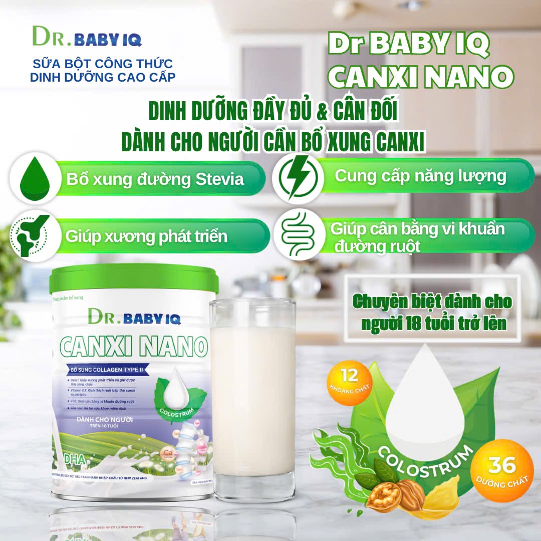 DR BABY IQ CANXI NANO  dành cho người từ 18 tuổi trở lên