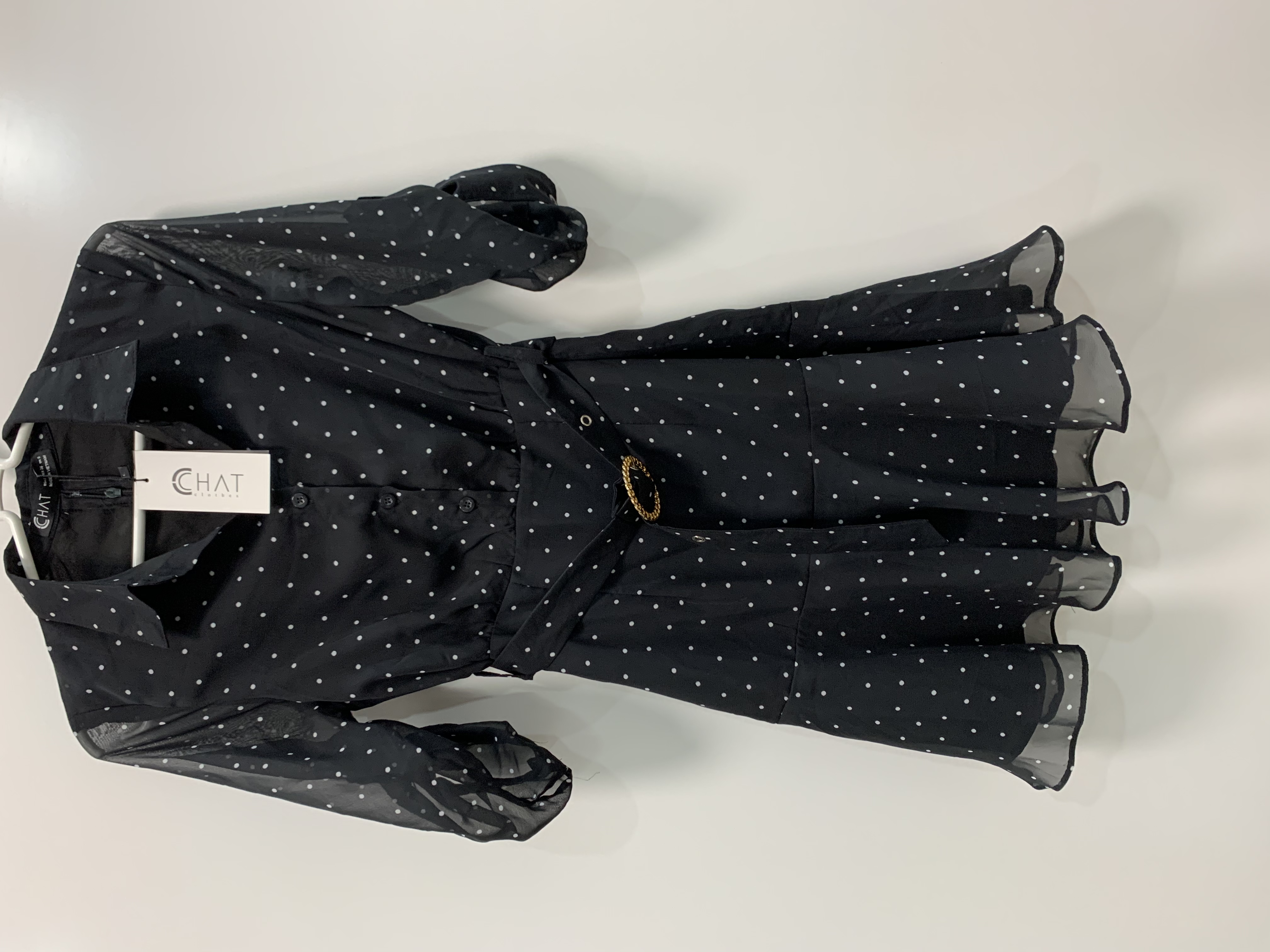 Đầm đen chấm bi, size S