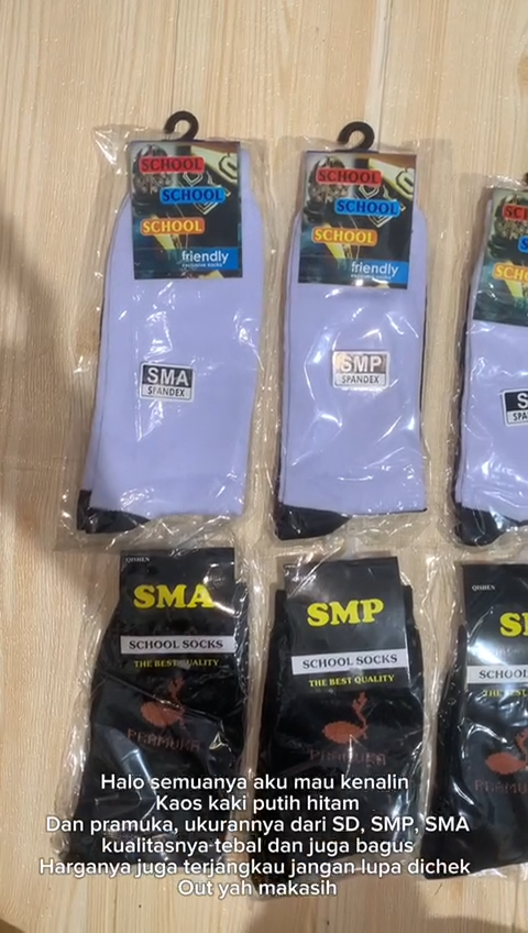 Kaos Kaki Sekolah Tebal Anak SD SMP SMA Pramuka harga Murah Bahan High Quality 1 Pcs