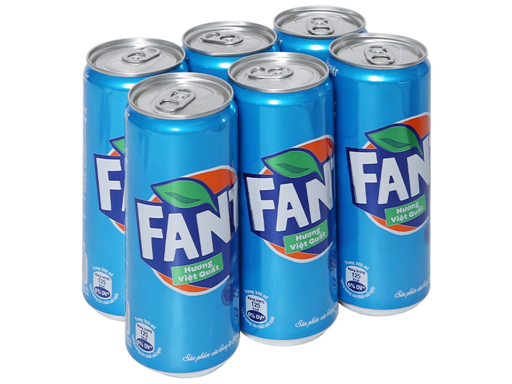 lon nước ngọt Fanta hương việt quất 330m