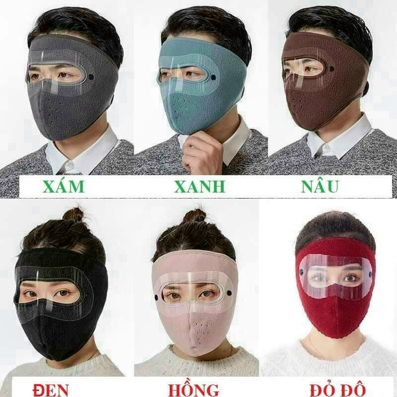 Khẩu trang Nina vải nỉ dày dặn, có kính