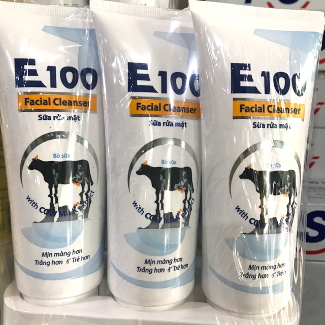 6 tuýp sữa rửa mặt tinh chất sữa bò e100 80gr