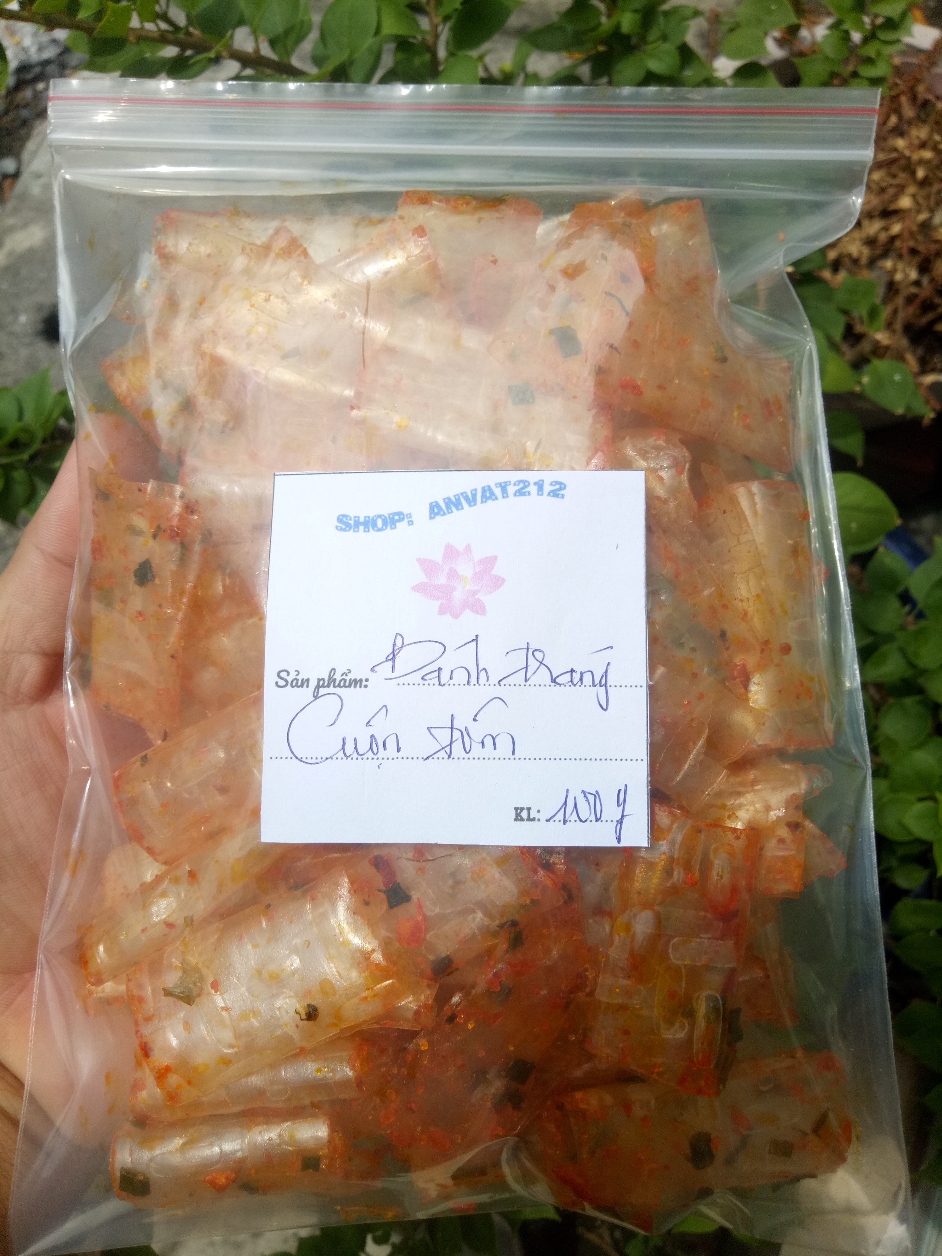 Set 2 bịch bánh tráng Cuộn tôm 100g