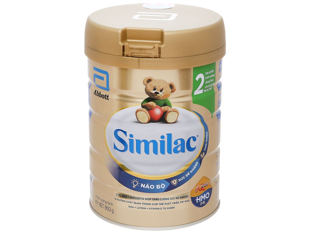 Sữa bột abbott similac eye-q 2 plus hmo hương vani lon 900g