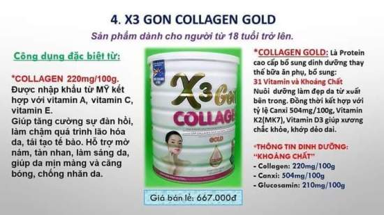 Sữa x3gon collagen của công ty cổ phần kết nối thương hiệu việt nam. - ảnh sản phẩm 1