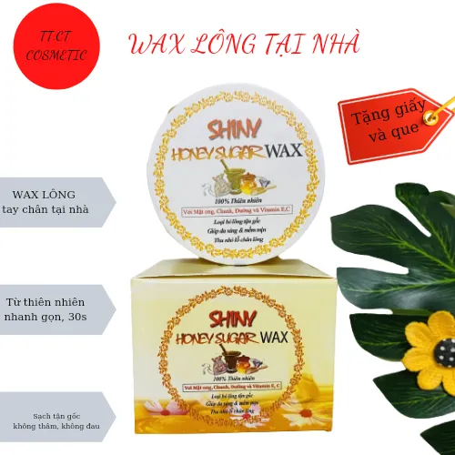 Sáp wax lông, Wax SHINY làm từ thiên nhiên 100% triệt lông sạch, da mịn, không bị thâm tặng que và giấy wax