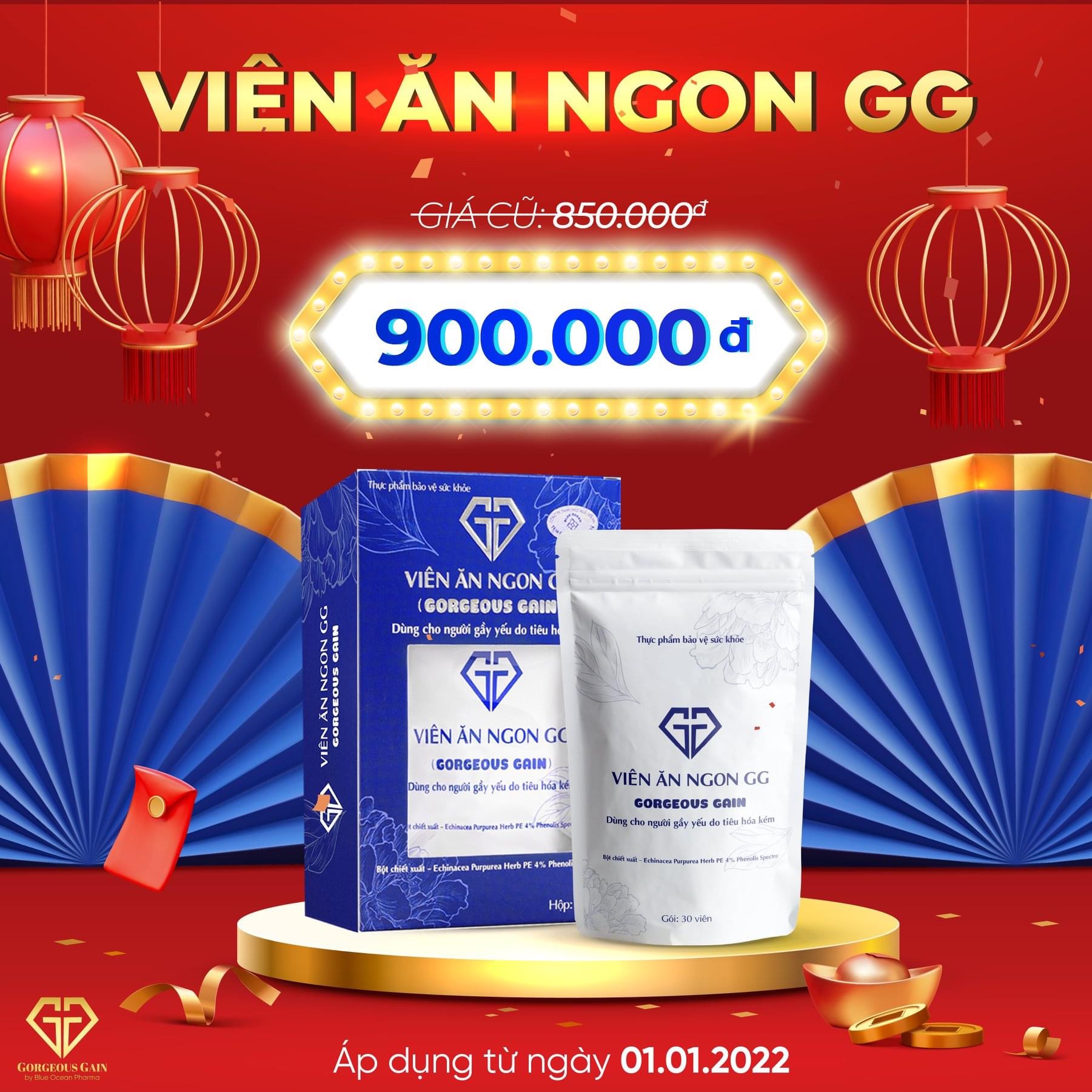 Viên ăn ngon hỗ trợ tăng cân GG