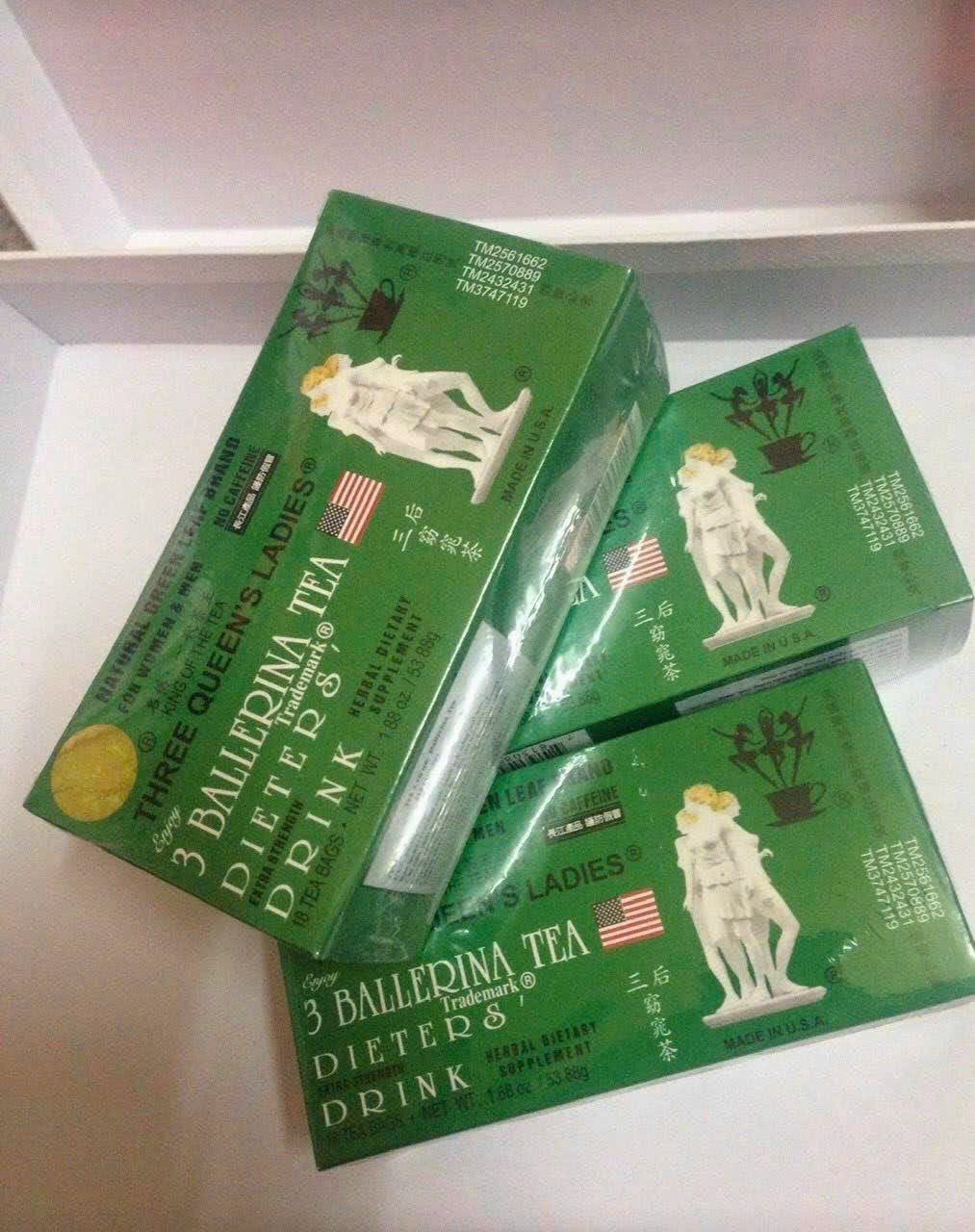 Trà giảm cân tiêu mỡ 3 cô vũ nữ Ballerina tea Trắng.(18 túi/ hộp )