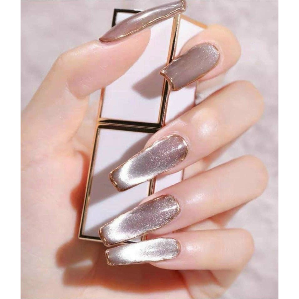 Nailbox mắt mèo viền tráng gương