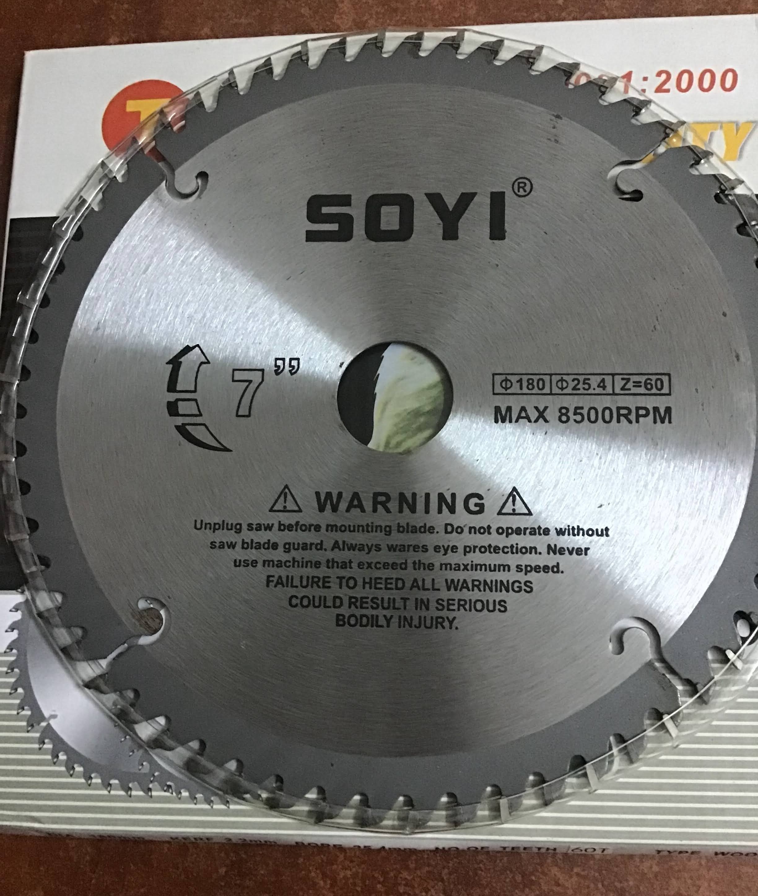 Lưỡi cưa gỗ , lưỡi cắt gỗ 180mm x 60 răng
