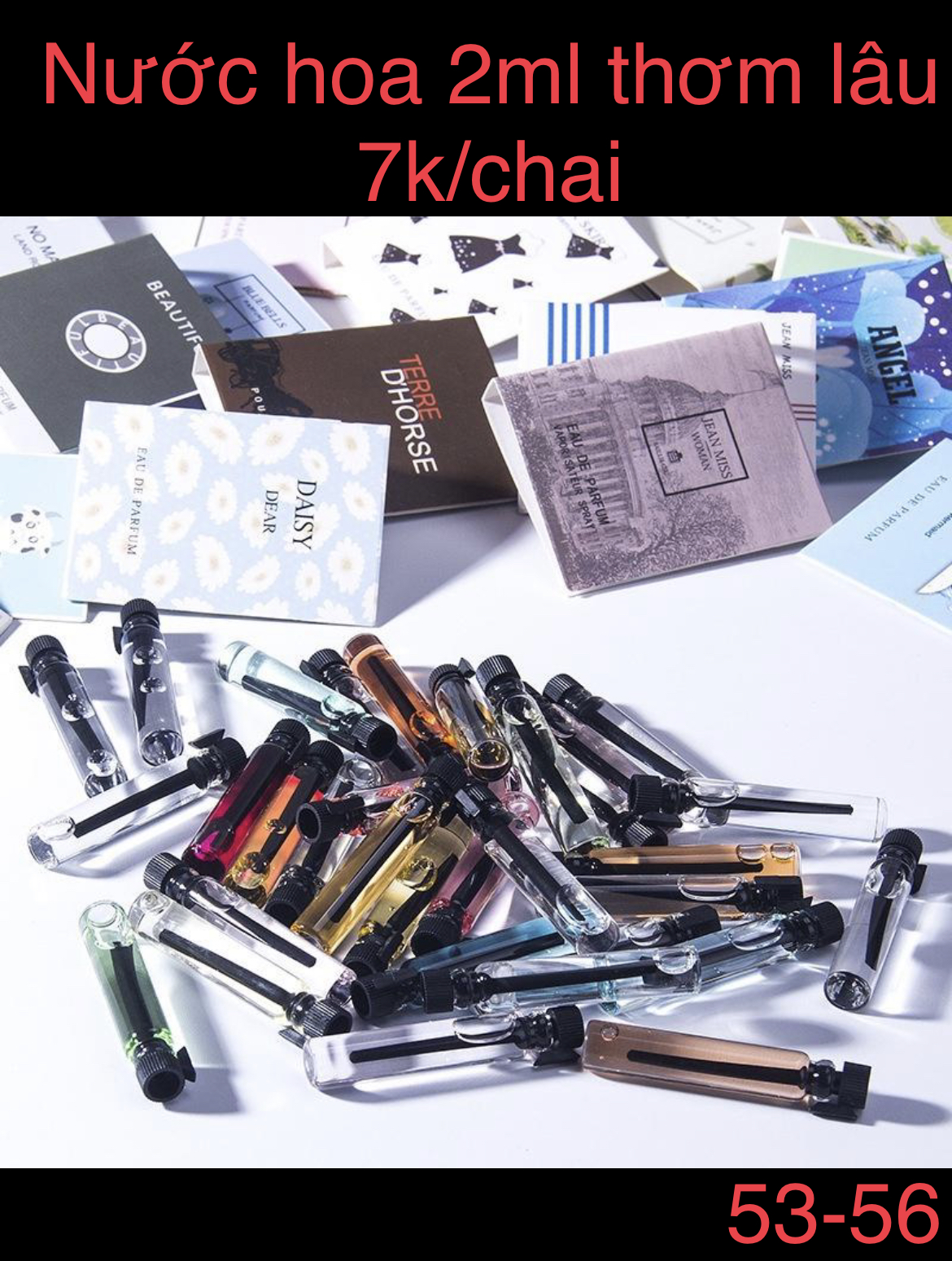 53-56 nước hoa 2ml thơm lâu