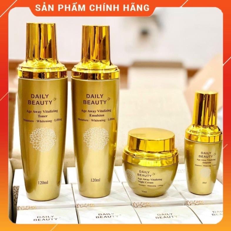 Bộ dưỡng da đánh thức thanh xuân combo bộ tứ 4 món cấp ẩm dưỡng da chống nhăn trẻ hoá da Daily Beauty