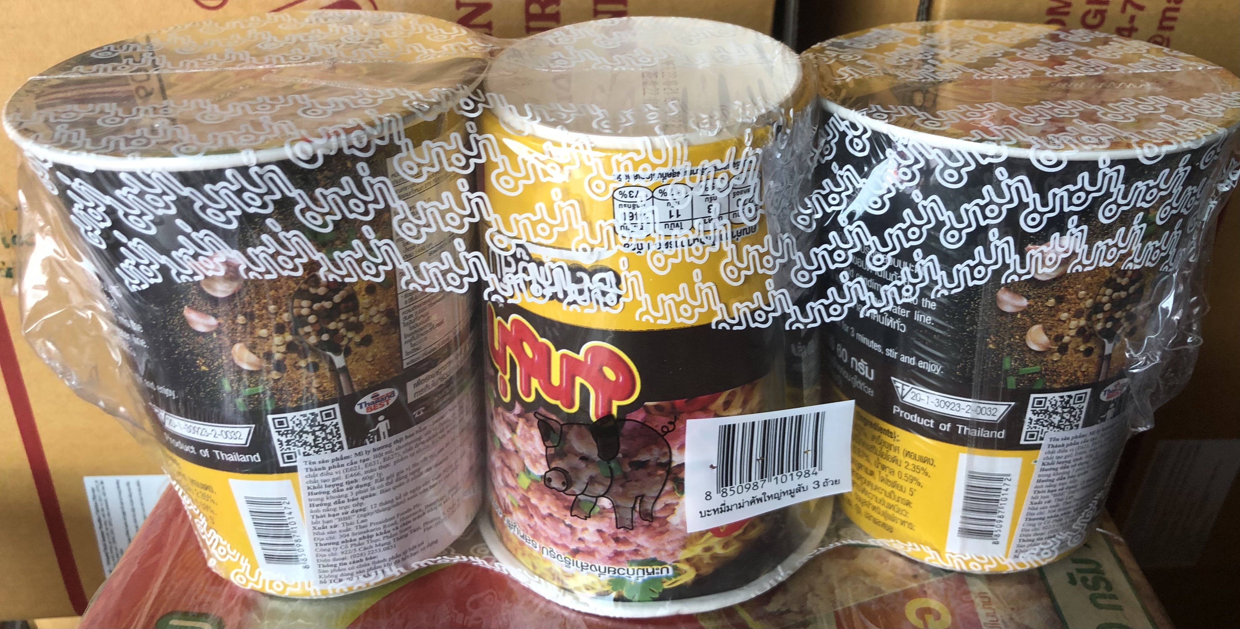 Lốc 3ly mì thịt bằm 60g