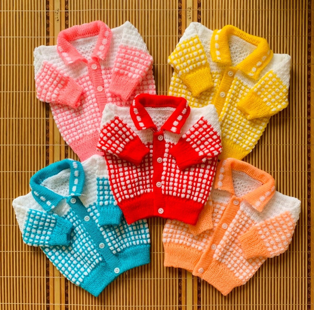 Áo len cho bé 0-4 tháng tuổi, combo 5 áo.