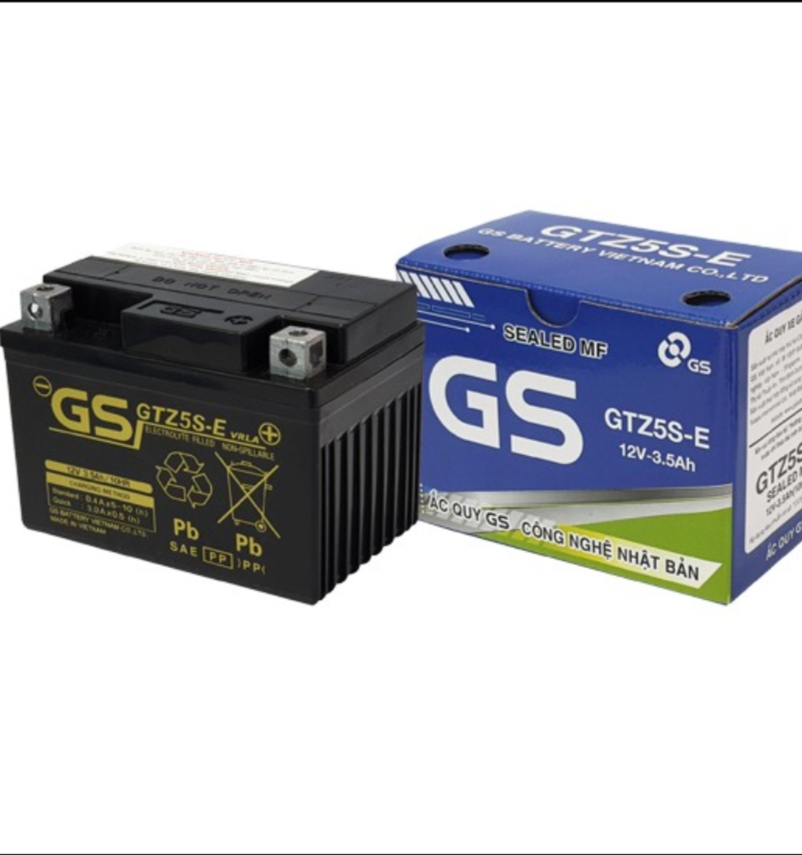Bình ắc quy khô GTZ5S 12V-3.5AH ắc quy xe máy wave RSAirbladeFuture NeoExciter135/150 bảo hành 1 đổi 1 trong vòng 6 tháng theo nhà máy