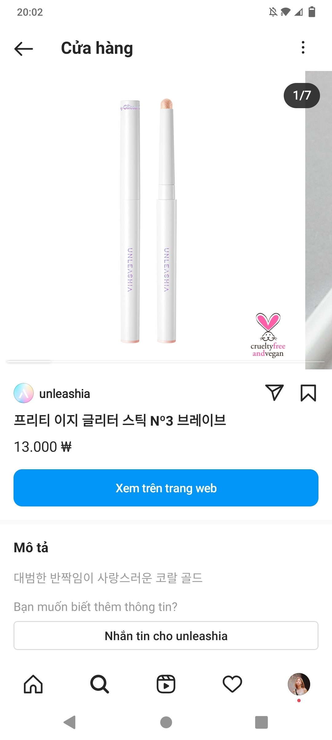 Nhũ mắt UNLEASHIA pretty easy glitter stick