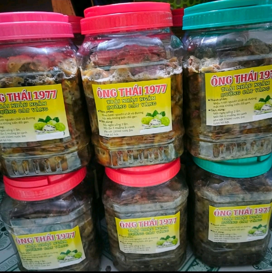 (2kg) ĐẶC BIỆT) TRÁI NHÀU NGÂM ĐƯỜNG CÁT VÀNG MÍA KHÔNG BIẾN ĐỔI GIEN