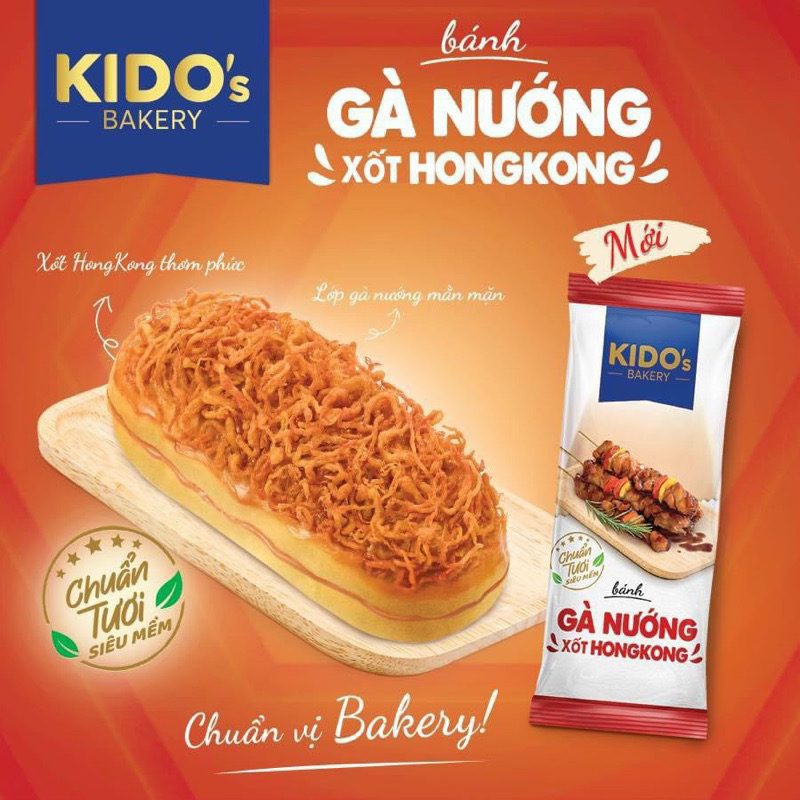 Bánh mì tươi Kido Gà Nướng xốt Hongkong