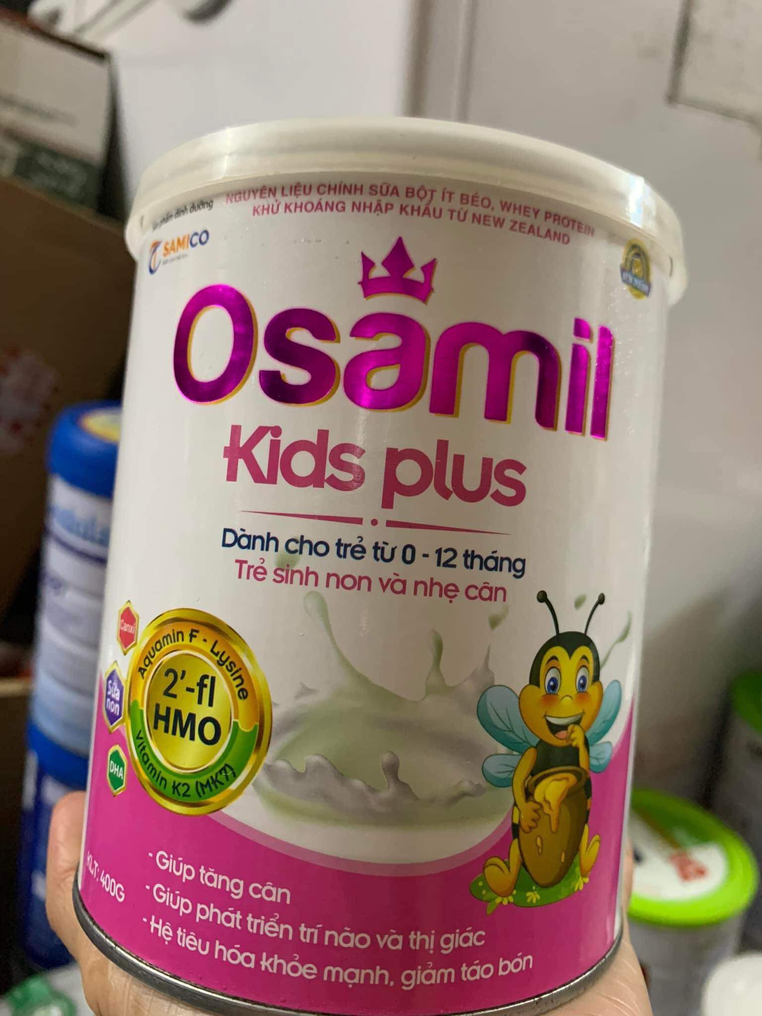 ,sữa non osamil kid plus 0-12 tháng tuổi