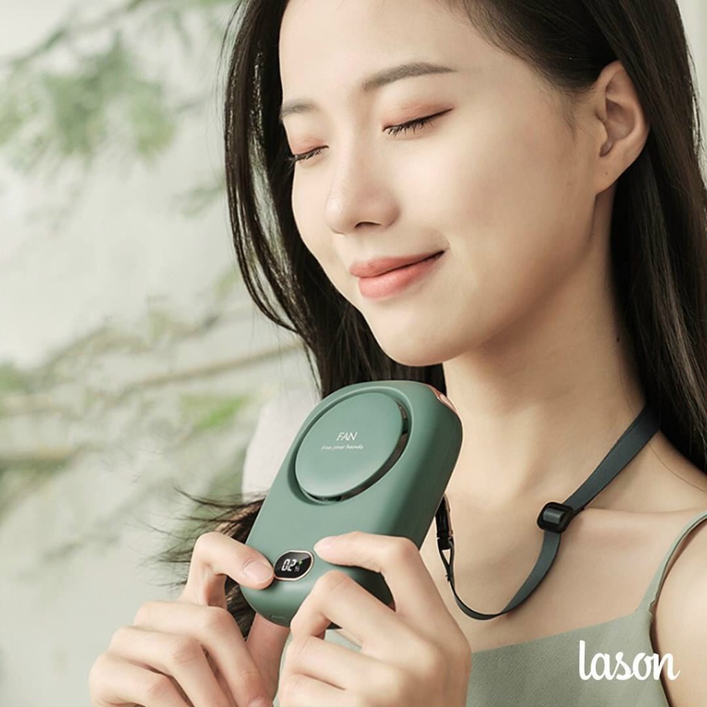 Quạt đeo cổ mini đa năng. Quạt đeo cổ cao cấp có phun sương kèm dây đeo