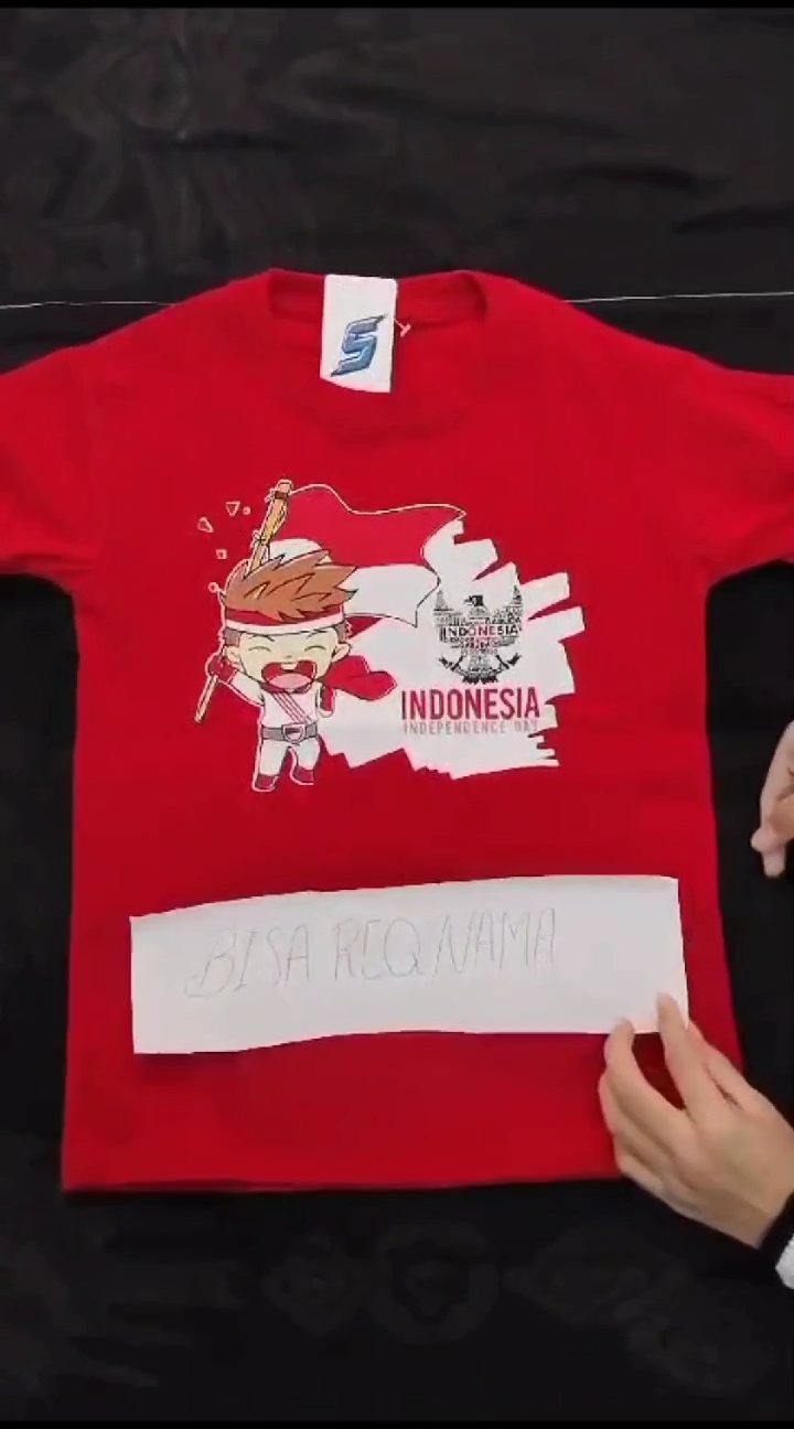 Kaos kemerdekaan indonesia khsus anak 1-10 tahun