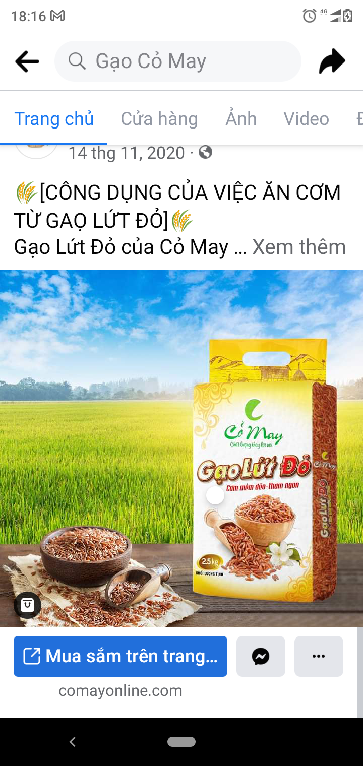 Gạo lứt đỏ cỏ may/ túi 2kg