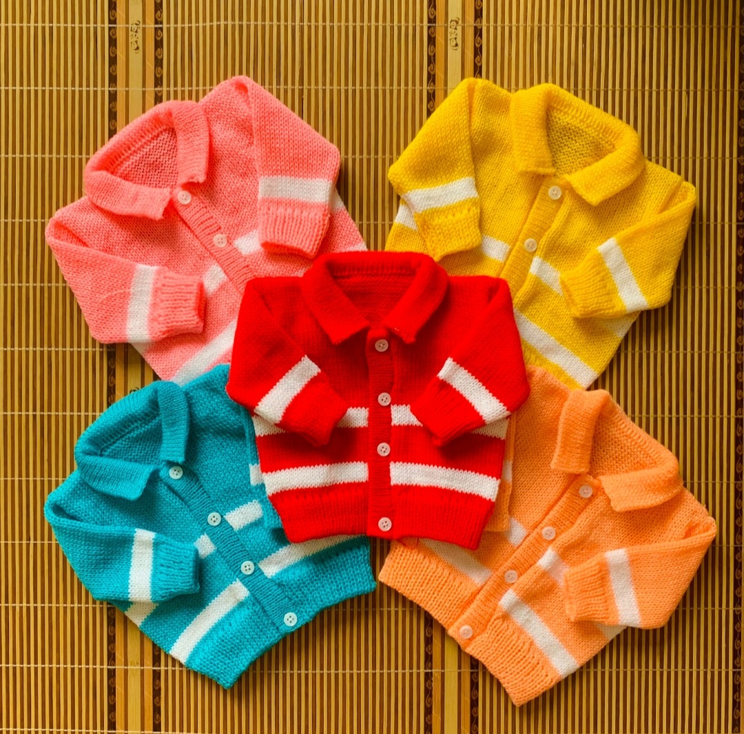 Áo len cho bé combo 5 áo 0_4 tháng tuổi