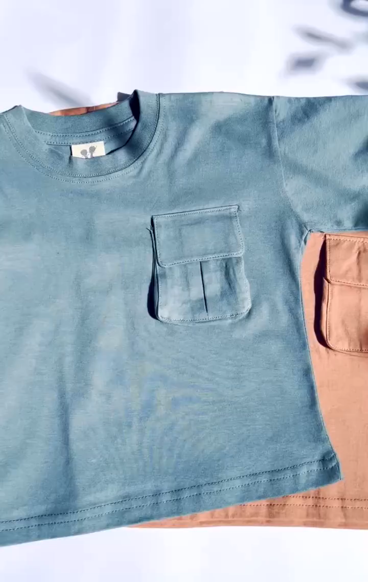 JENAKA KIDS Dhia Oversized Pocket Tees Kaos Unisex Oversize Anak 1-10 tahun Terlaris