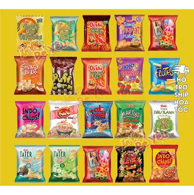 COMBO 10 GÓI BÁNH SNACK BIM BIM OISHI 32GR